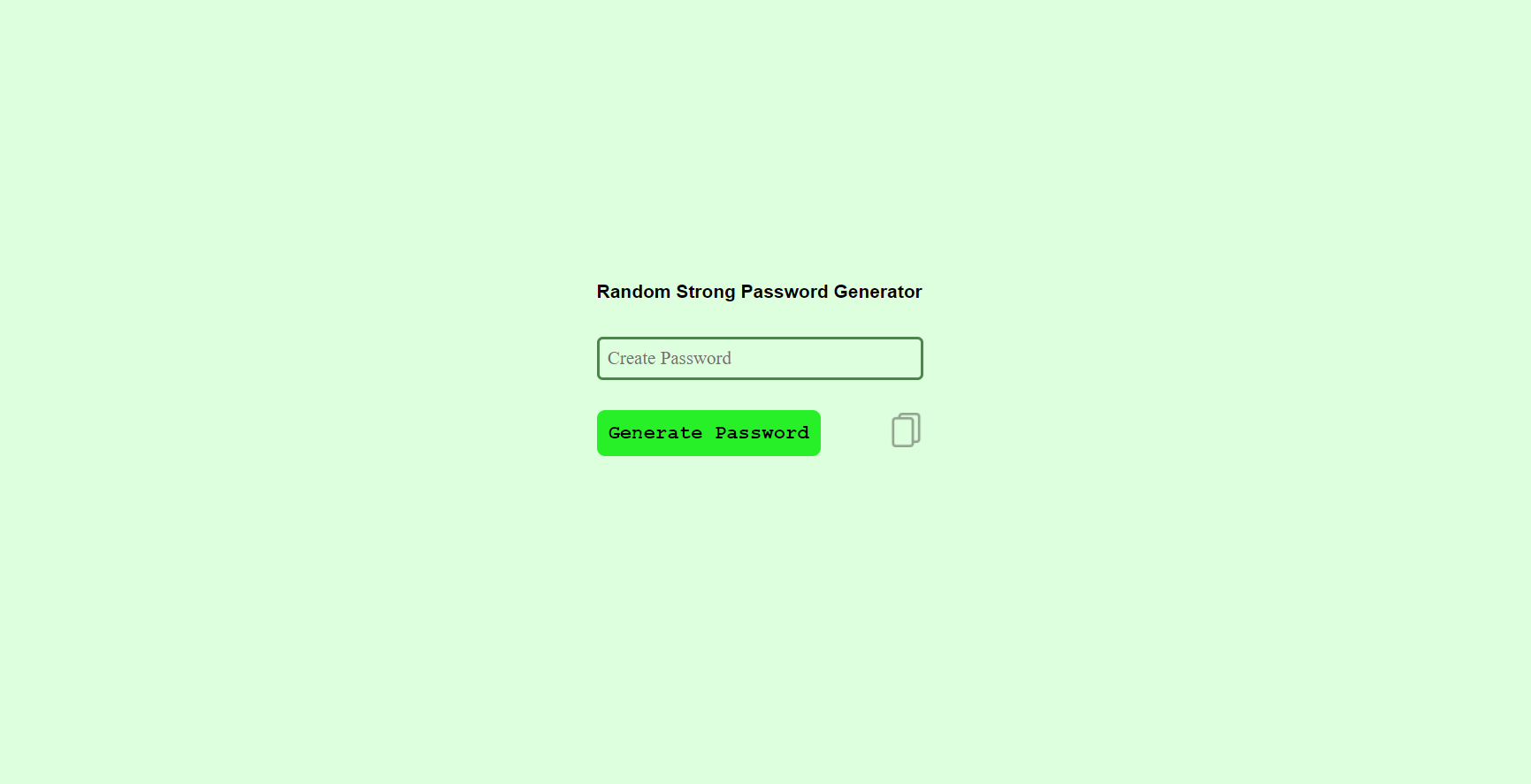 Random Strong Password