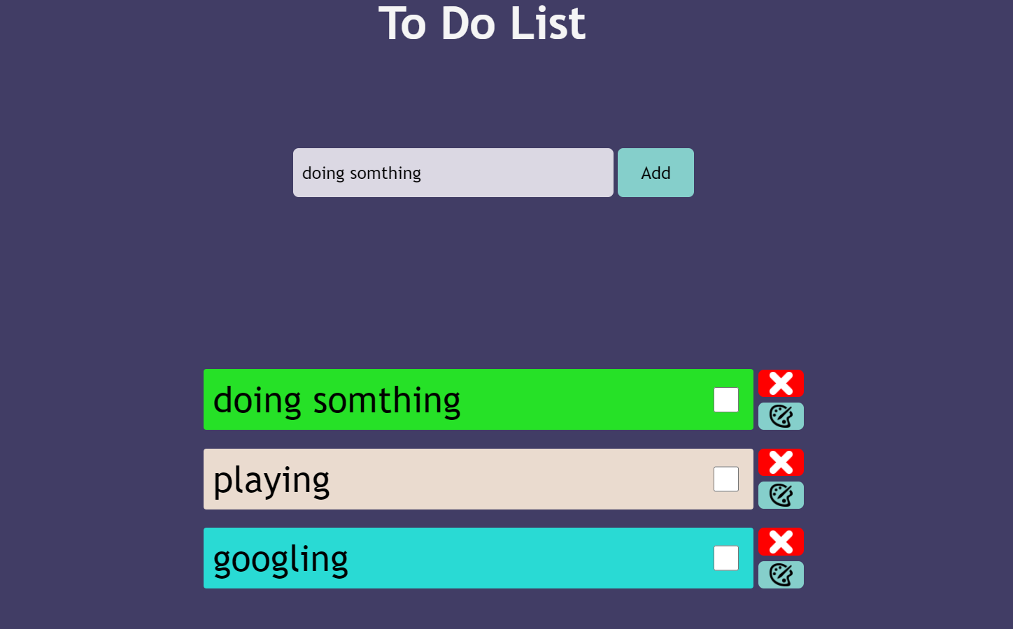 To Do List